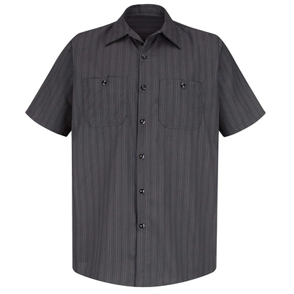 Red Kap Men's Industrial Stripe Work Shirt - Multi - Medium