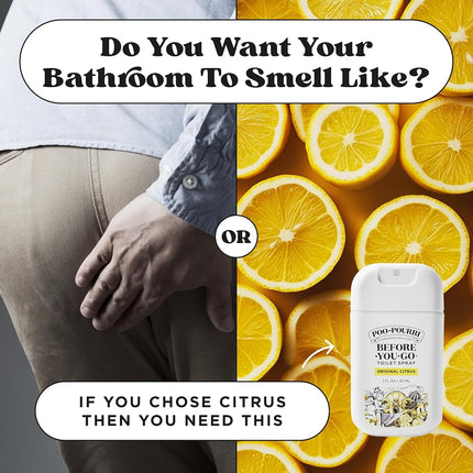 Poo-Pourri Before-You-Go Toilet Spray, Original Citrus, 1 Fl Oz Pocket Travel Size - Lemon, Bergamot and Lemongrass