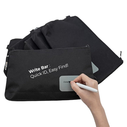 COREFLEX 6 Pack Premium Tool Pouch Zipper Bag with Internal Pockets, Small Tool Bag, Multipurpose Storage Pouch, Heavy Duty Flat Bottom Tool Bag with YKK Zipper for Tools, Gadgets, Stationary.