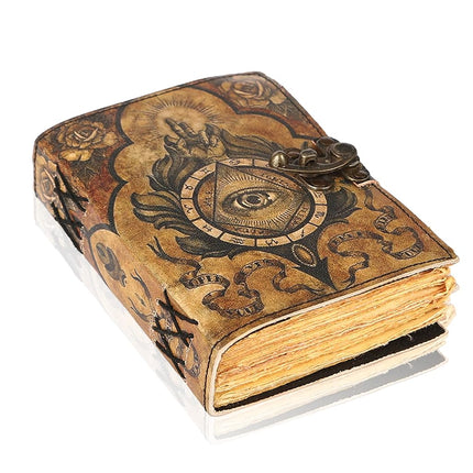 TUZECH Book of Spells Leather Bound Journal Deckle