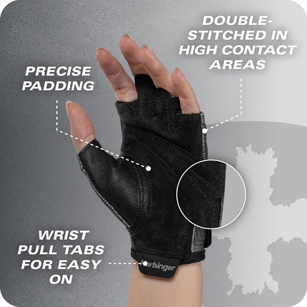 Harbinger Pro Gloves 3.0 - High Performance Training Gloves, Enhanced Grip, Breathable 4-Way Stretch, Adjustable Wrist Closure, Women's