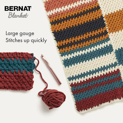 Bernat Blanket Leather Rust Yarn - 2 Pack of 300g/10.5oz - Polyester - 6 Super Bulky - 220 Yards - Knitting/Crochet