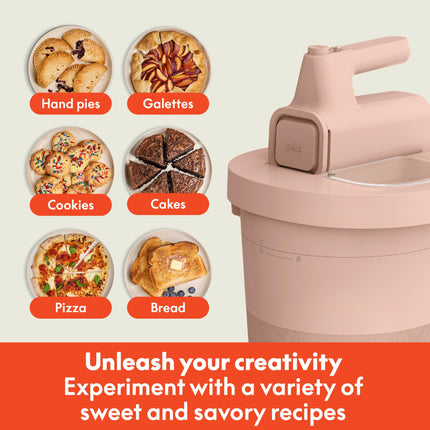 bella 3.5 Qt Hand Blender & Stand Mixer, 2 in 1 Electric Mixer with Bowl, Dough Hook, Whisk & Egg Beater, Multifunctional Handheld Blender & Mixer for Baking, 200 Watt, Blossom