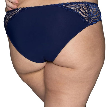 Vanity Fair Women’s Flattering Lace Panties: Lightweight & Silky with Superior Stretch, Blue Mystique, 8