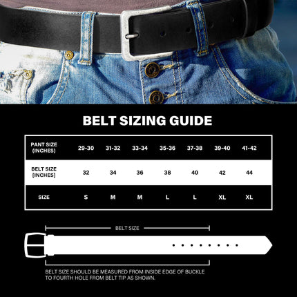 Wrangler Ceinture Homme en Cuir Véritable, Ceinture Décontractée 38mm pour Jean, Cadeau pour Homme, Noir, 32 (tour de taille 29-30)