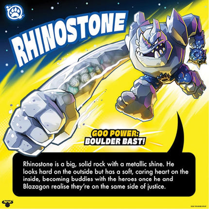 Heroes of Goo Jit Zu Meteor Madness, Crunchy Ultra Rare Rhinostone Action Figure, With Twisting Punch Action, Unique Gooey Filling & Battle Gauntlet