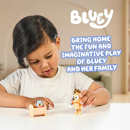 Bluey Figure 2 Pack Baby Race | 2 Figure Pack with Chilli and Baby with Accessories