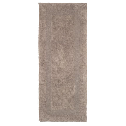Bedford Home 100 Percent Cotton Reversible Long Bath Rug - Taupe - 24x60