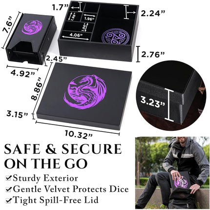 Soar Forge All-in-One Game Roamer - Dice Tray & Tower for DND and RPG