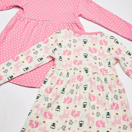 Hudson Baby Baby Girls' Cotton Dresses, Forest, 4T