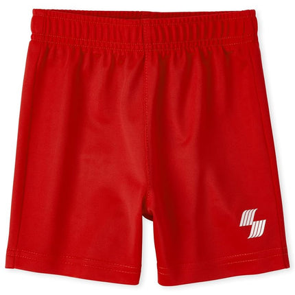 The Children's Place Baby and Toddler Boys Basketball Shorts, Red, 9-12 Months