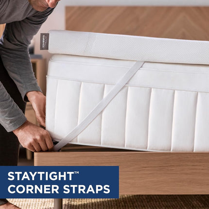Tempur-Pedic TEMPUR Supreme 3-Inch Mattress Topper, Medium Firm, Queen, White