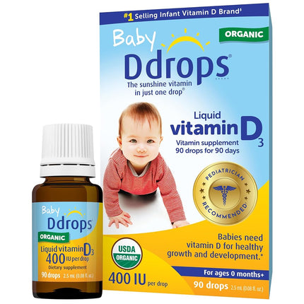 Ddrops Baby 400 IU, Vitamin D, 90 drops 2.5mL (0.0
