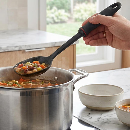 Norpro GRIP-EZ Solid Spoon, Black
