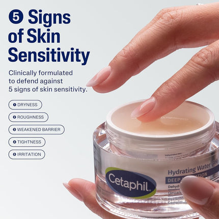 Cetaphil Deep Hydration Water Gel Face Moisturizer, Dry Skin, 1.7 oz