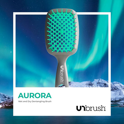 FHI HEAT UNbrush Wet & Dry Vented Detangling Hair Brush, Aurora