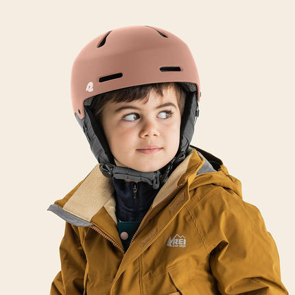 Casque de ski et de snowboard Retrospec Comstock Youth pour enfants - Coque ABS durable, mousse EPS protectrice et aérations de refroidissement - Ajustement réglable pour garçons et filles - Rose mat, 52-55cm Small