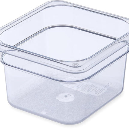 Carlisle FoodService Products StorPlus Food Storage Container 1/6 Size Food Pan for Serving and Storing Hot or Cold Food, 1.7 Qt, 1 Count, Clear