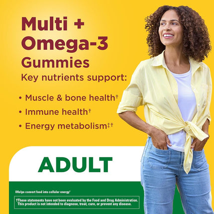 Nature Made Multivitamin + Omega-3 Gummies, 80 Count for Daily Nutritional Support† (Packaging May Vary)
