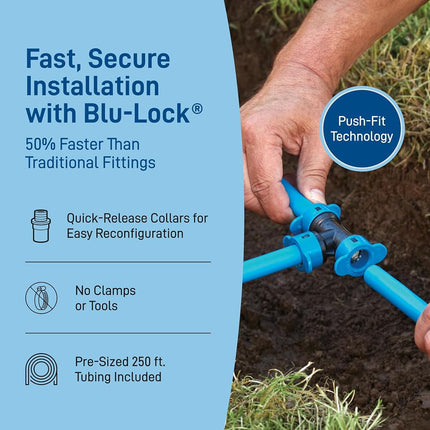 Orbit 50021 Sprinkler Kit, Blue, Black