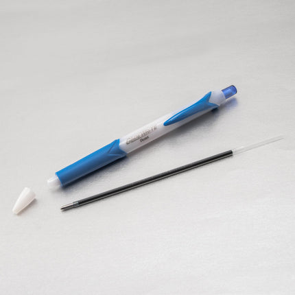 Pentel GlideWrite Ballpoint Pen with TechniFlo Ink, (1.0mm) Medium Line, Light Blue Ink, Box of 12 Pens (BX910-S1)