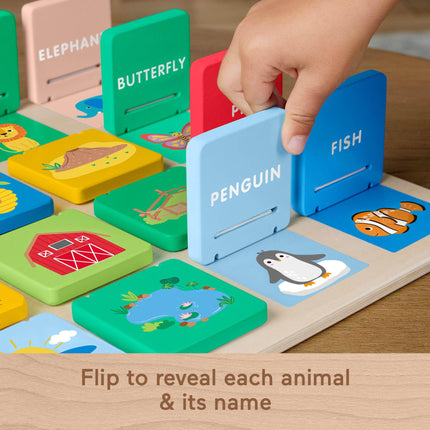 Fisher-Price Juguete de Preescolar de Madera Tablero Lift & Reveal, Actividad de Aprendizaje Temprano para el Juego de Desarrollo de Habilidades Motrices Finas Niños de 3+ Años