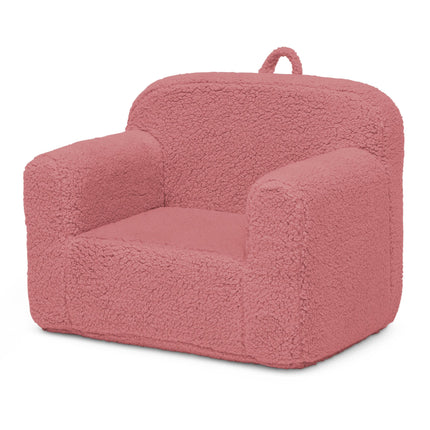 Delta Children Sherpa Solid Colour Cozee Chair Sherpa Rose