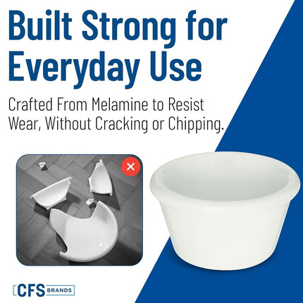 Carlisle FoodService Products Melamine Smooth Ramekin 2 Oz - White - 72 Pack