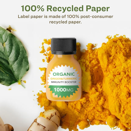 Avery EcoFriendly Matte White Recycled Starburst Labels, 1", Print-to-The-Edge, Matte White Labels, Permanent Adhesive, Laser/Inkjet Printable, 480 Total