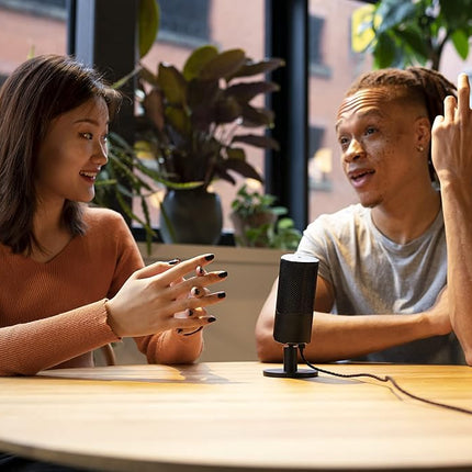 JBL Quantum Stream Wireless USB-C - Portable Wireless Streaming Microphone for Crystal Clear Recordings, 24 Hours Recording Time, Plus Speed Charging, Windshield Included for