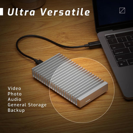 OWC Express 1M2 Portable SSD NVMe Thunderbolt Enclousure 40Gbps USB-C USB4 Ultra Fast up to 3836MB/s real-world performance External SSD Drive with Aluminum Heat Sink - Works with PC & Mac (4TB)