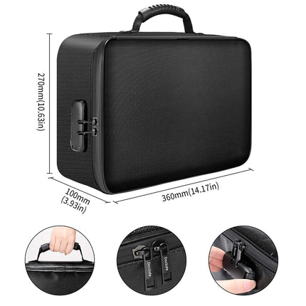 DocSafe 5200°F Document Organizer with Lock,Upgraded Heat Insulated Fireproof＆Waterproof Box 8 Layers File Organizer,Portable Home Travel Safe Storage for Important Documents, Files and More, DS0089