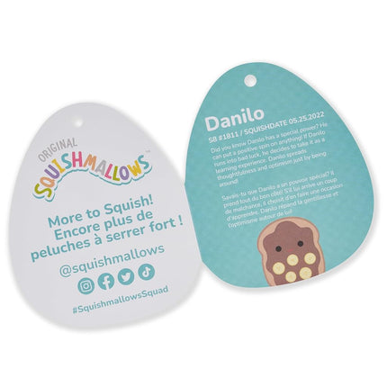 Squishmallows Original 8-Inch Danilo Chocolate Banana Toast - Official Jazwares Plush