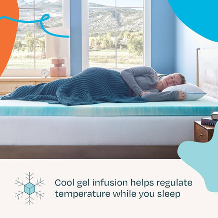 Linenspa Gel Swirl Memory Foam Topper, Twin XL
