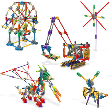 Basic Fun K'NEX Deluxe Building Set – 408 Piece STEM Kit with 80 Model Ideas & Storage Bag – Educational Construction Toy for Kids Aged 7+