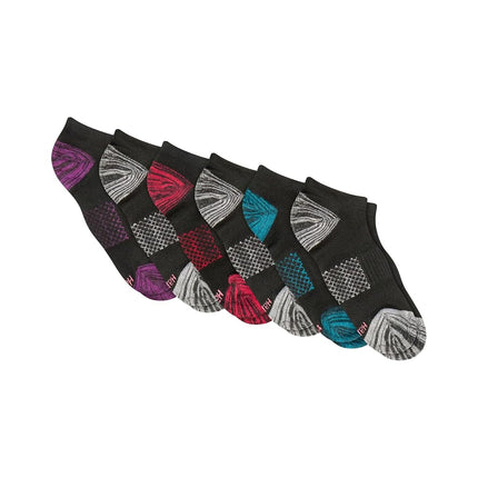 Hanes - Calcetines ligeros transpirables para mujer, súper invisibles, 6 pares casuales, color negro/gris, talla 7-11 UK (paquete de 6)