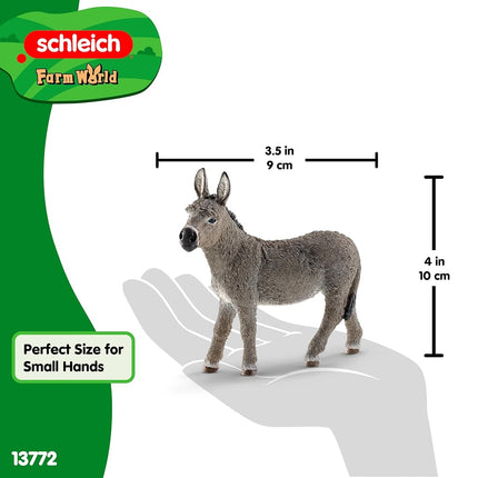 SCHLEICH 13772 Donkey Farm World Toy Figurine for children aged 3-8 Years