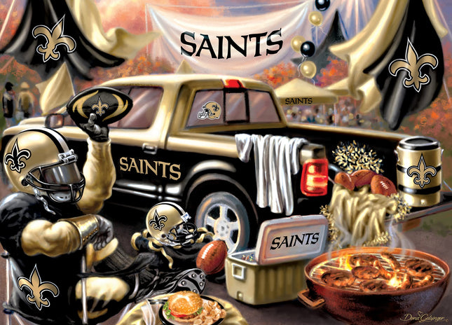 Masterpieces 1000 Piece Jigsaw Puzzle for Adults - NFL New Orleans Saints Gameday - 19.25"x26.75"