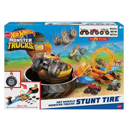 Hot Wheels Monster Trucks Stunt Tire Playset Bundle