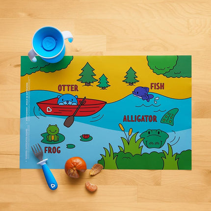 Munchkin� Story Mat�, BPA Free Disposable Placemats for Kids, 18 Pack, 2 Designs