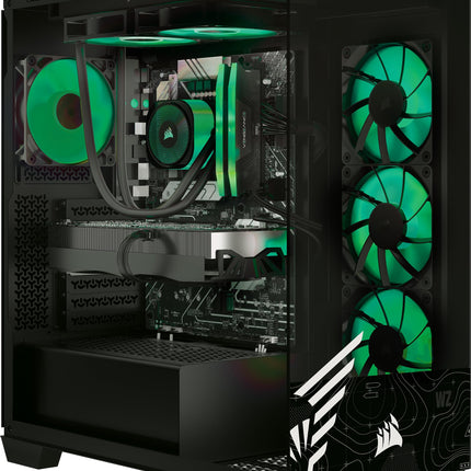 Corsair Vengeance a7500 Call of Duty® Warzone Edition Gaming PC – Liquid Cooled AMD Ryzen™ 7 9800X3D CPU – AMD® Radeon RX 9070XT GPU – 32GB Vengeance RGB DDR5 Memory – 2TB M.2 SSD – Black