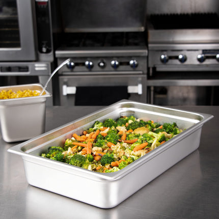 Carlisle FoodService Products Durapan Stainless Steel Steam Table Pan, Commercial Food Pan, Chafing Pan with Spoonable Corners for Catering, Buffets, Restaurants, 4 Inches Deep, Silver, (Pack of 6)
