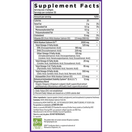 New Chapter Wholemega� 1,000 mg 120 Count