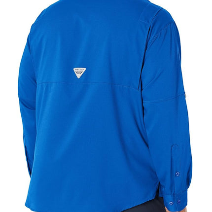 Columbia Men’s PFG Tamiami™ II Long Sleeve Shirt — Big, Vivid Blue, 6X