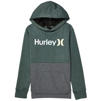 Hurley Boys' Solar Pullover Hoodie, Green Heather, 4