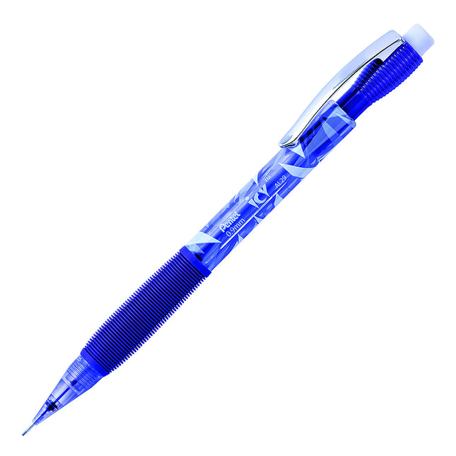 Porte-mine Pentel ICY, (0,9 mm), corps bleu translucide, paquet de 12 (AL29TC)