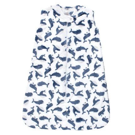 Saco de dormir, manta sin mangas de felpa unisex con diseño de ballena de Hudson Baby, 18-24 meses