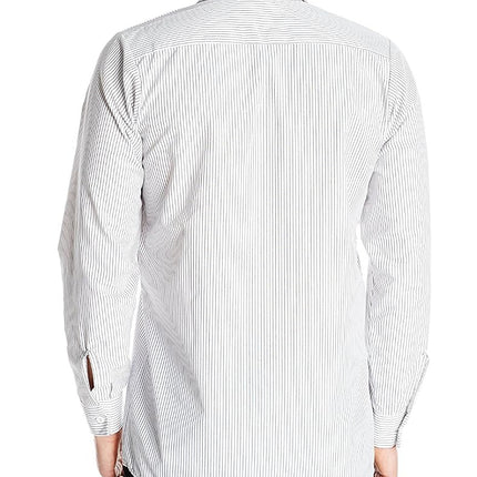 Red Kap Men's Long Sleeve Industrial Work Shirt, White/Charcoal Stripe, XX-Large