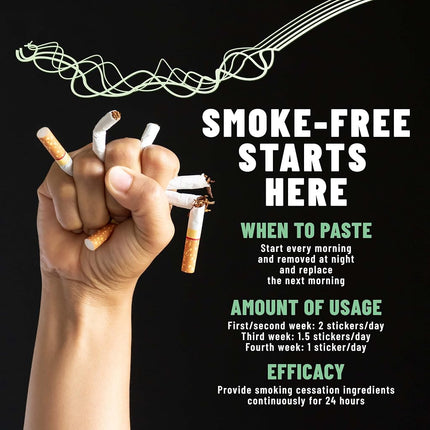 Anti-Smoke Herbal Patches 14 mg | Quit Smoking Patches to Help Reduce Cravings | Herbal Stop Smoking Aid for a Healthier Lifestyle - 30 Patches
