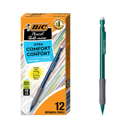 BIC Xtra Comfort Mechanical Pencils with Erasers, 
